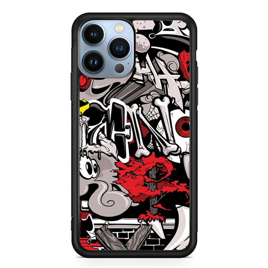 Art of The Grafity House iPhone 13 Pro Max Case-Rubber Black (2D Case)-Oxvistore