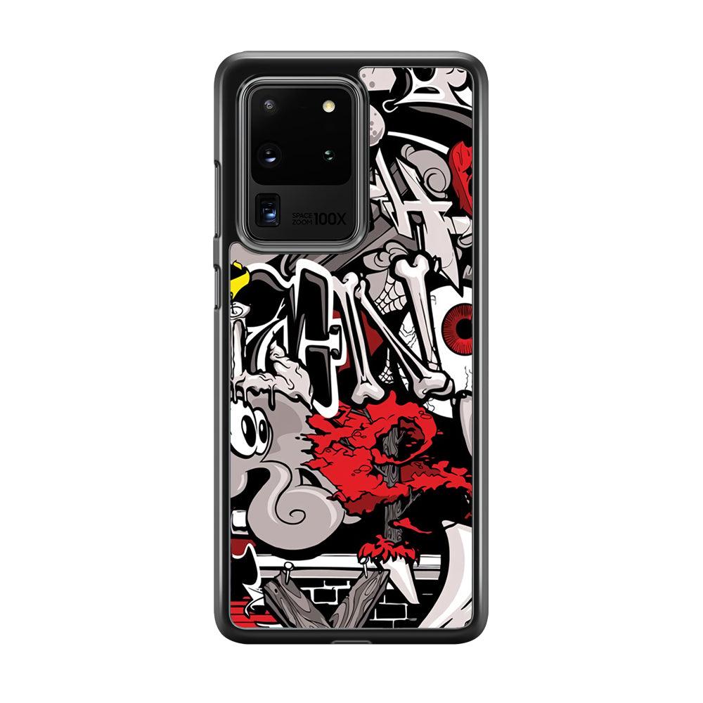 Art of The Grafity House Samsung Galaxy S20 Ultra Case-Rubber Black (2D Case)-Oxvistore