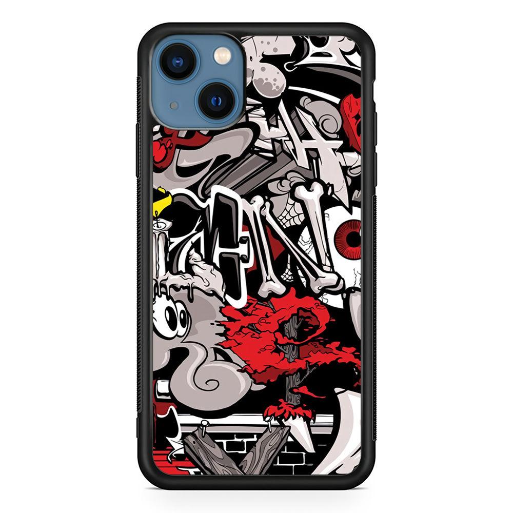 Art of The Grafity House iPhone 15 Case-Rubber Black (2D Case)-Oxvistore