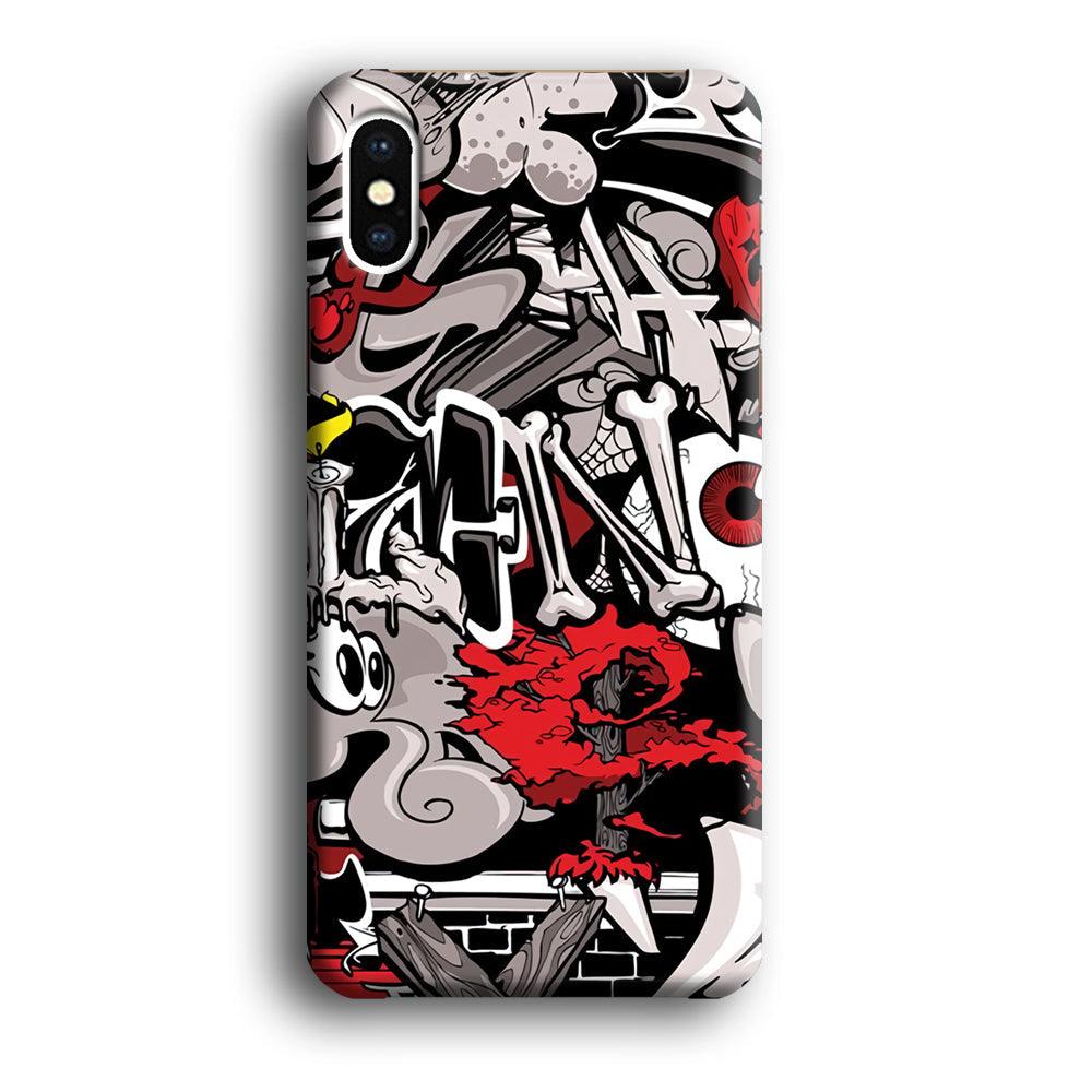 Art of The Grafity House iPhone X Case-Oxvistore