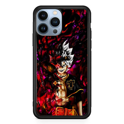 Asta Black Clover Manga 2D Rubber Phone Case-Black-Oxvistore