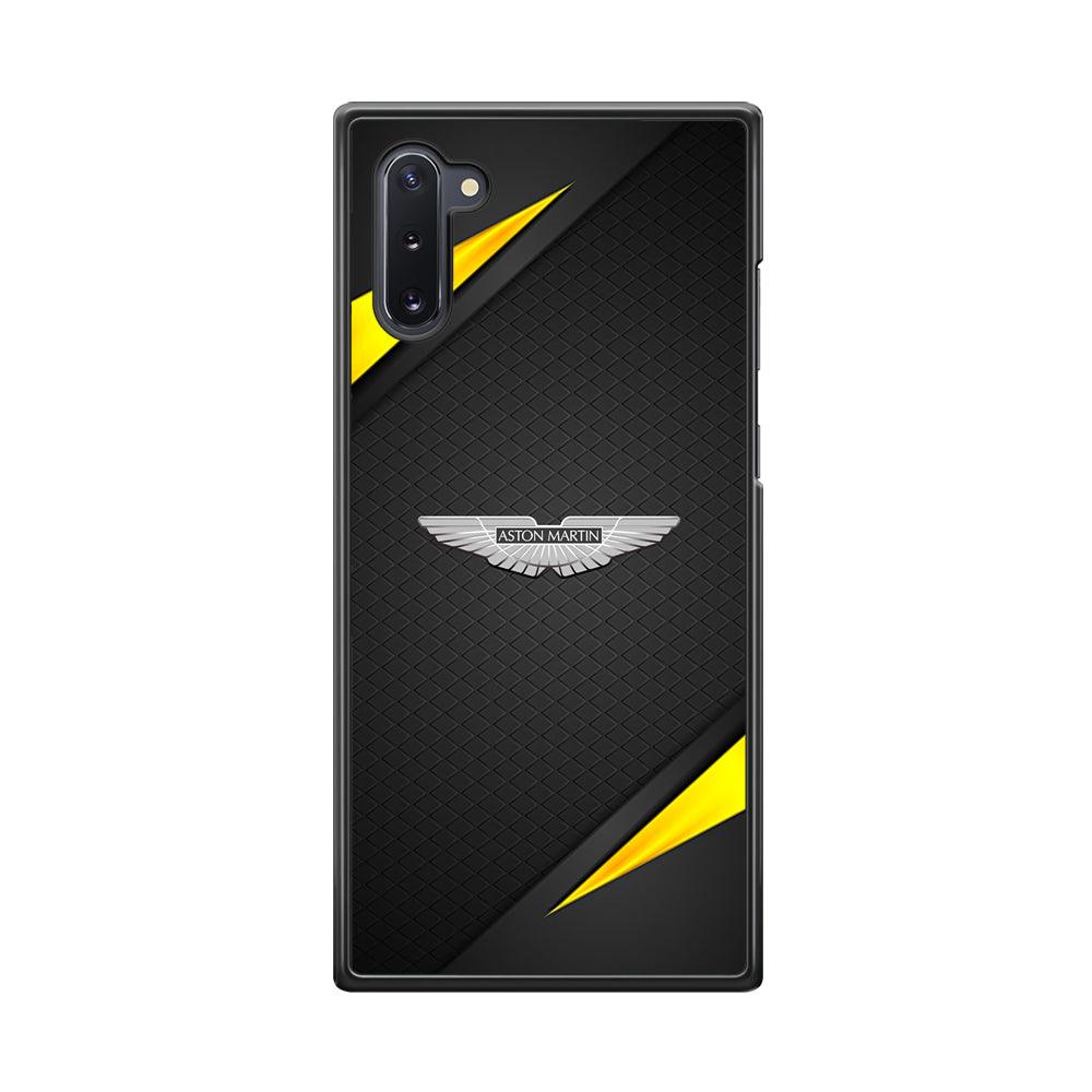 Aston Martin Silver Pinion Samsung Galaxy Note 10 Case-Rubber Black (2D Case)-Oxvistore