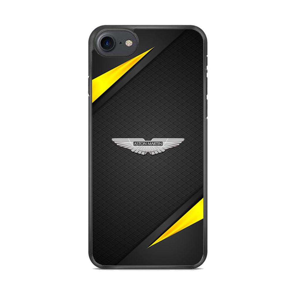 Aston Martin Silver Pinion iPhone 7 Case-Rubber Black (2D Case)-Oxvistore