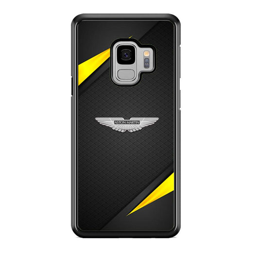 Aston Martin Silver Pinion Samsung Galaxy S9 Case-Rubber Black (2D Case)-Oxvistore
