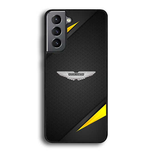 Aston Martin Silver Pinion Samsung Galaxy S22 Case-Rubber Black (2D Case)-Oxvistore