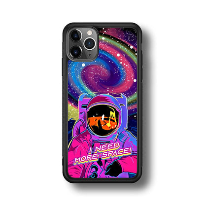 Astronaut Colorful Space iPhone 11 Pro Case-Rubber Black (2D Case)-Oxvistore