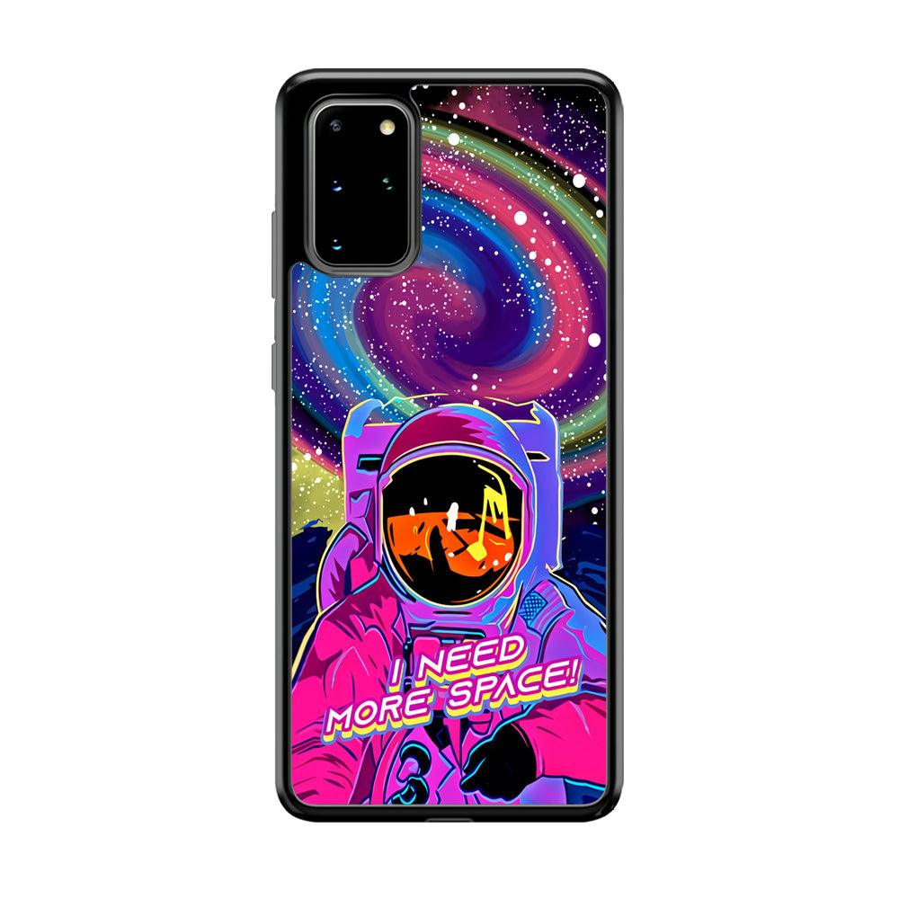 Astronaut Colorful Space Samsung Galaxy S20 Plus Case-Rubber Black (2D Case)-Oxvistore