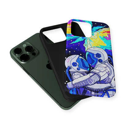 Astronaut Couple in Space 2 in 1 Tough Phone Case