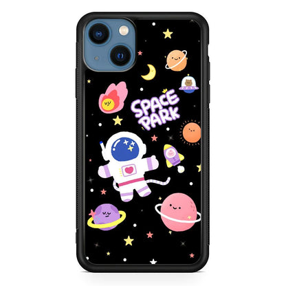 Astronaut Cute on Space Park iPhone 15 Plus Case-Oxvistore