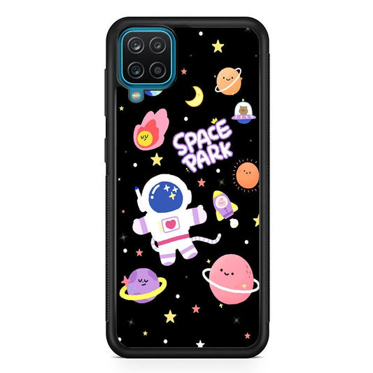 Astronaut Cute on Space Park Samsung Galaxy A12 Case-Oxvistore