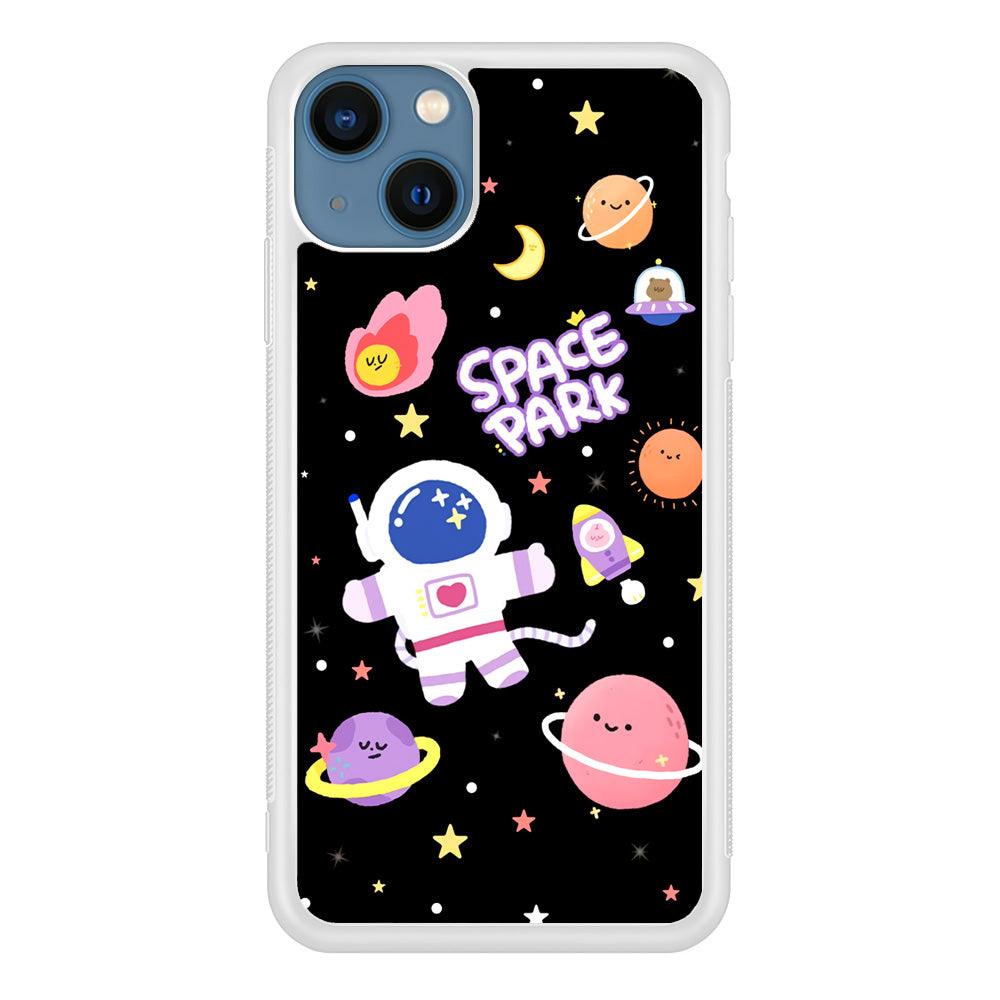 Astronaut Cute on Space Park iPhone 15 Plus Case-Oxvistore