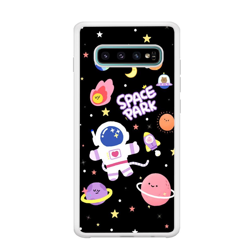 Astronaut Cute on Space Park Samsung Galaxy S10 Plus Case-Oxvistore