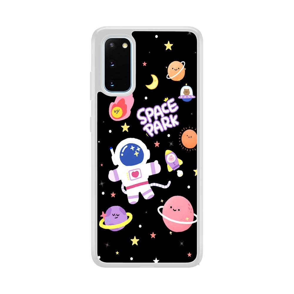 Astronaut Cute on Space Park Samsung Galaxy S20 Case-Oxvistore