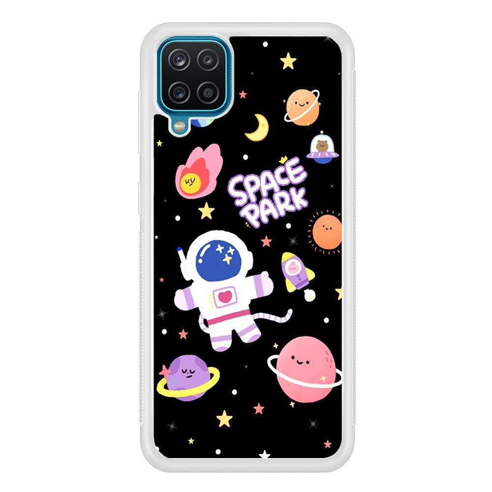 Astronaut Cute on Space Park Samsung Galaxy A12 Case-Oxvistore