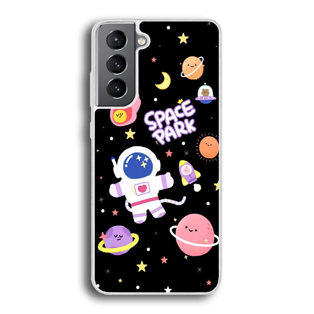 Astronaut Cute on Space Park Samsung Galaxy S21 Plus Case-Oxvistore