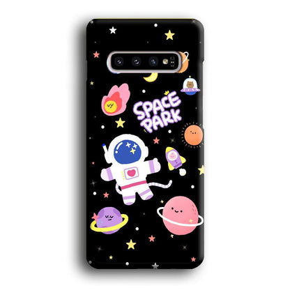 Astronaut Cute on Space Park Samsung Galaxy S10 Plus Case-Oxvistore