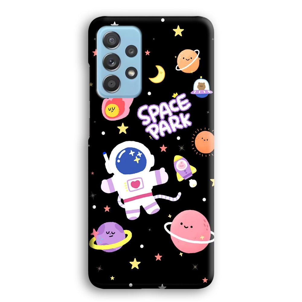 Astronaut Cute on Space Park Samsung Galaxy A72 Case-Oxvistore