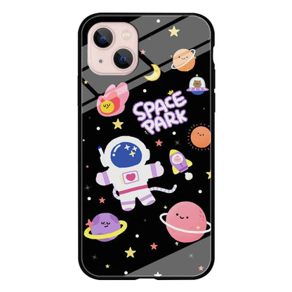 Astronaut Cute on Space Park iPhone 15 Plus Case-Oxvistore