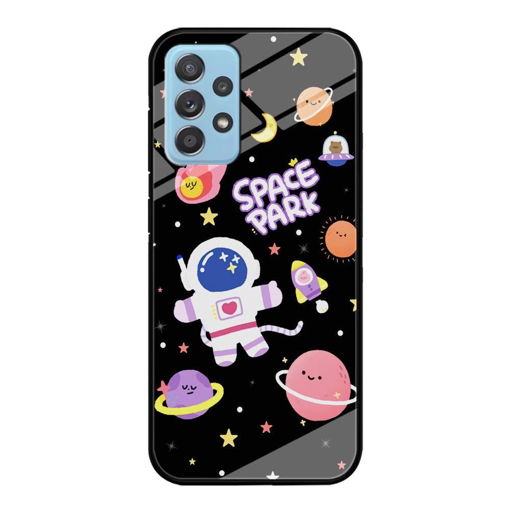 Astronaut Cute on Space Park Samsung Galaxy A72 Case-Oxvistore