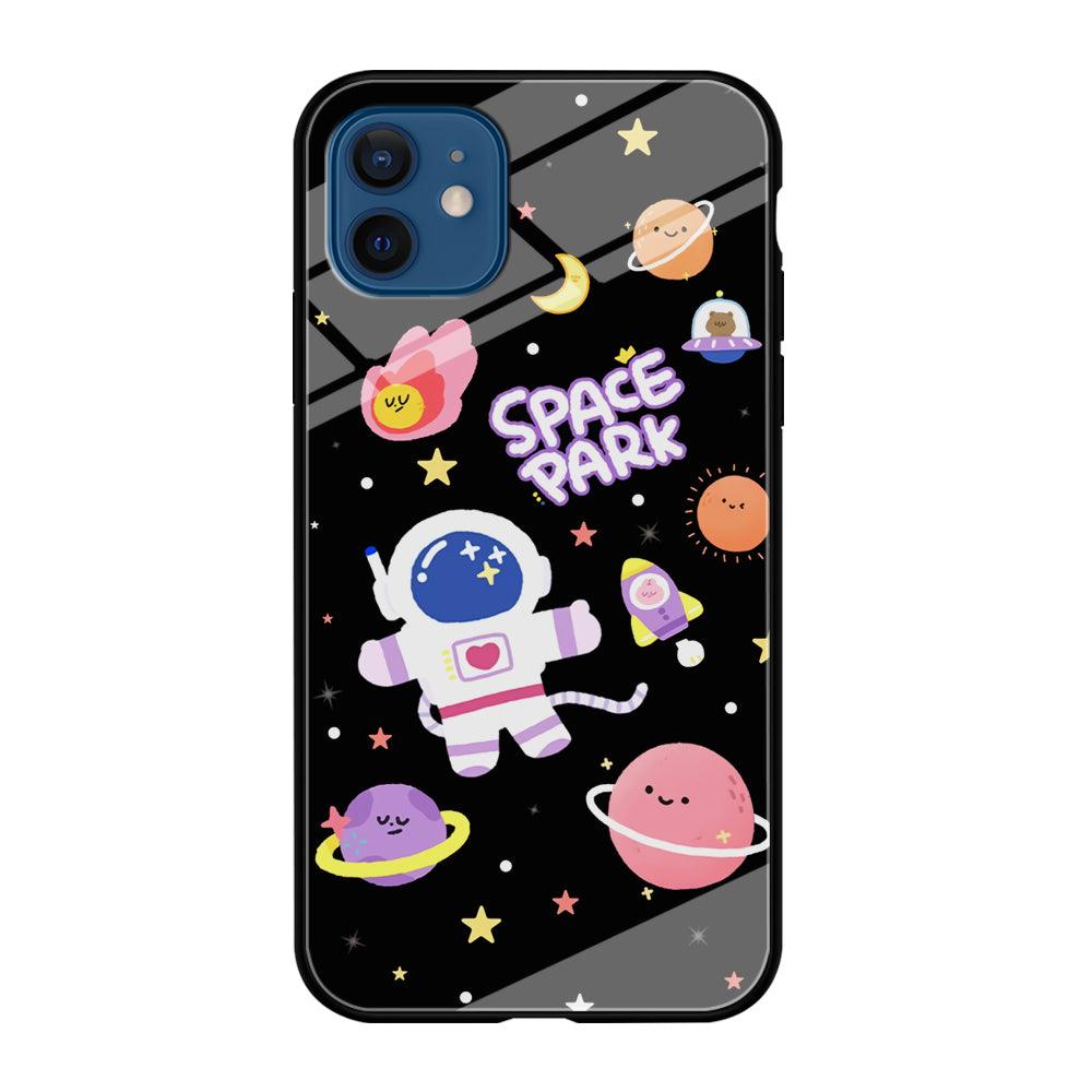 Astronaut Cute on Space Park iPhone 12 Case-Oxvistore