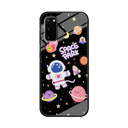 Astronaut Cute on Space Park Samsung Galaxy S20 Case-Oxvistore