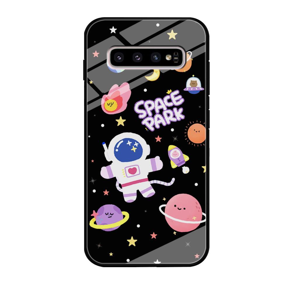 Astronaut Cute on Space Park Samsung Galaxy S10 Case-Oxvistore