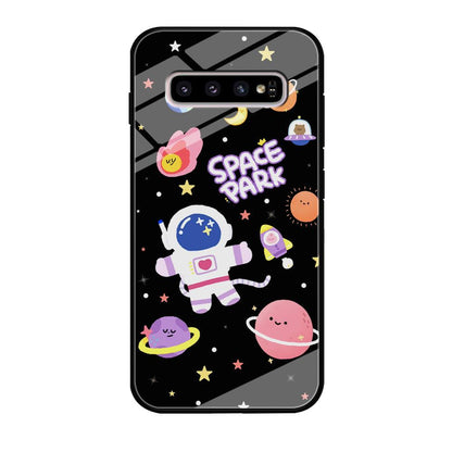 Astronaut Cute on Space Park Samsung Galaxy S10 Case-Oxvistore