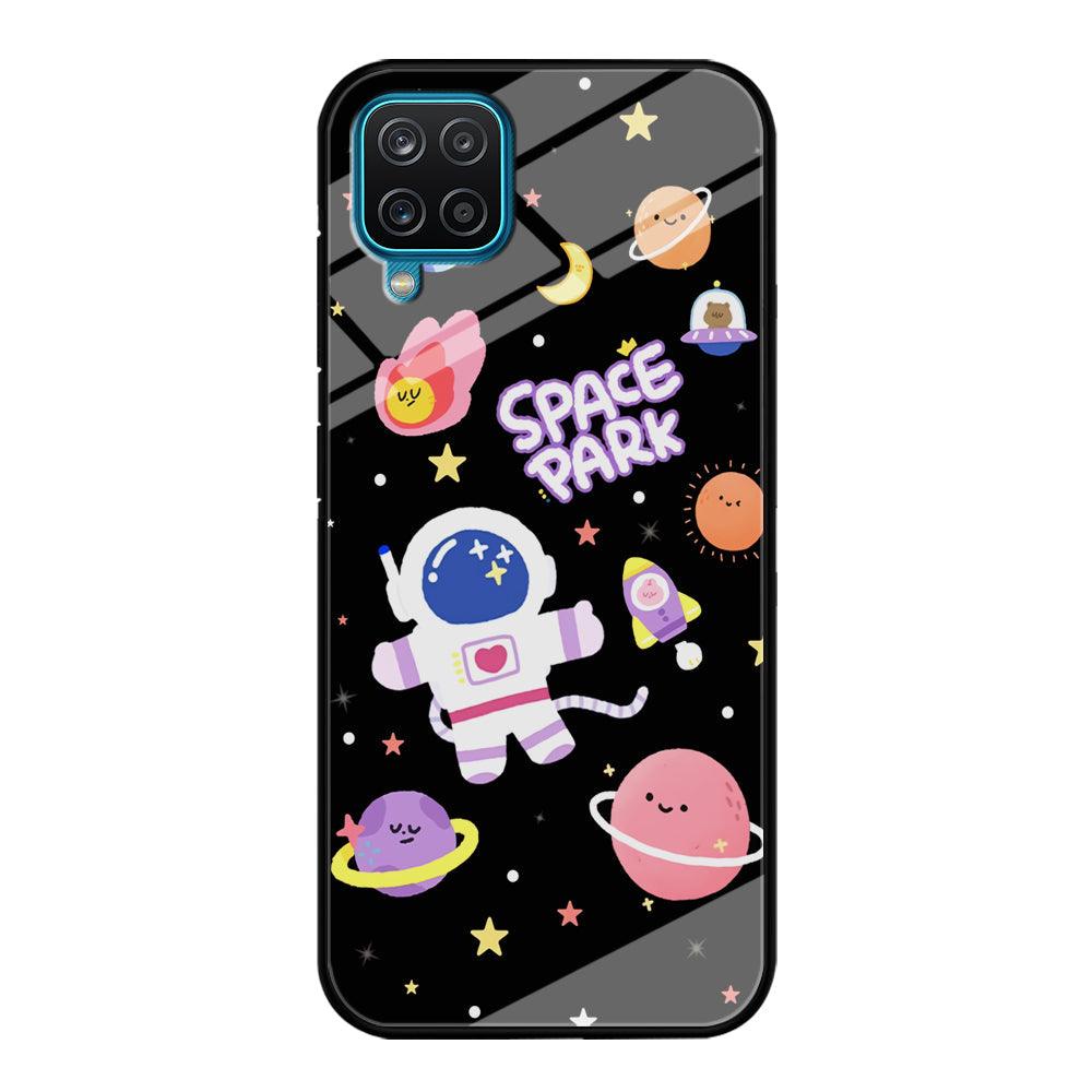 Astronaut Cute on Space Park Samsung Galaxy A12 Case-Oxvistore