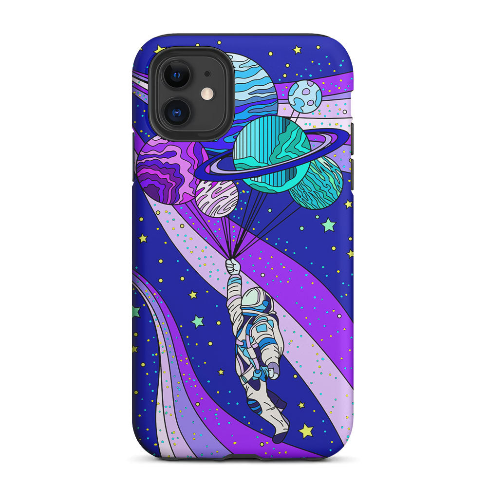 Astronaut Space Planetary Balloon 2 in 1 Tough Phone Case