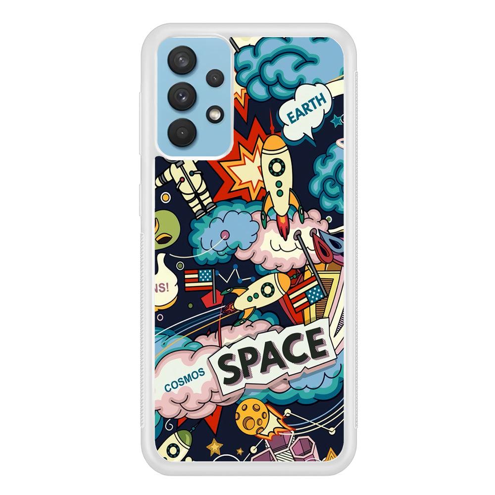 Astronaut Transformation at Space Samsung Galaxy A32 Case-Oxvistore