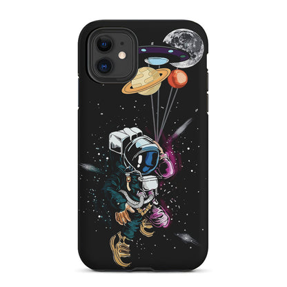 Astronaut UFO Balloon Outer Space 2 in 1 Tough Phone Case