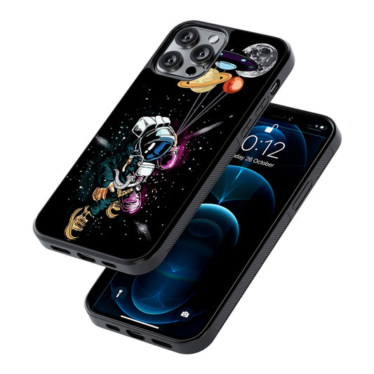 Astronaut UFO Balloon Outer Space 2D Rubber Phone Case