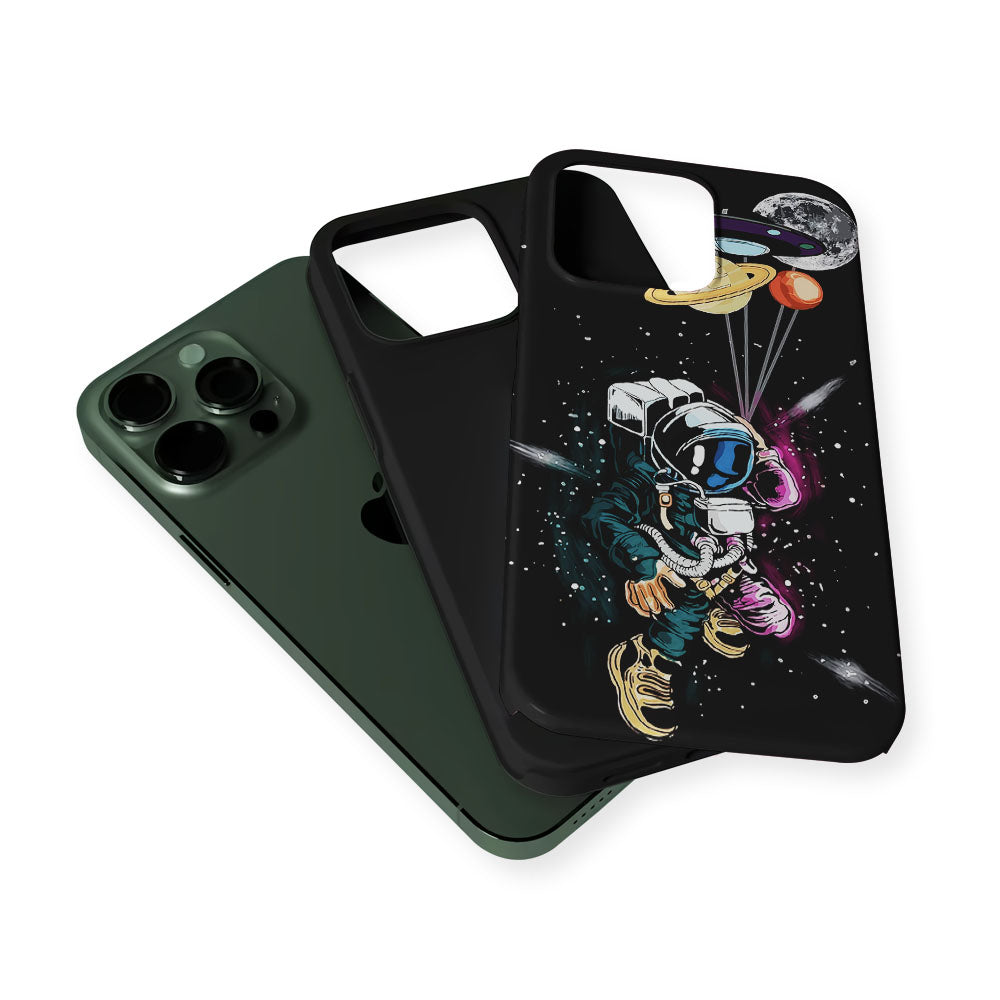 Astronaut UFO Balloon Outer Space 2 in 1 Tough Phone Case