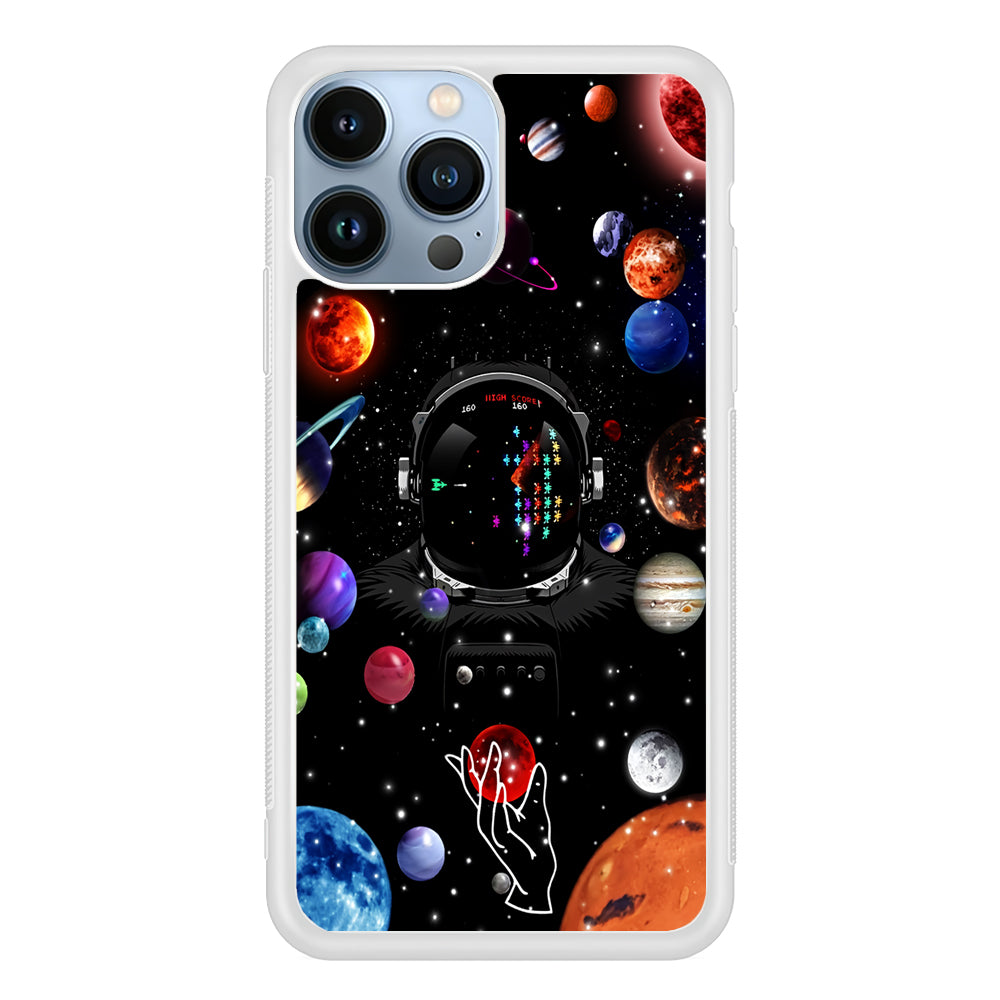 Astronaut Vintage Space Game 2D Rubber Phone Case