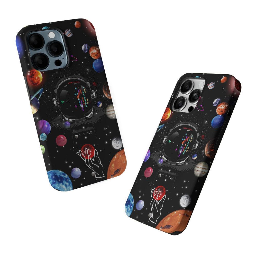 Astronaut Vintage Space Game 2 in 1 Tough Phone Case-Oxvistore