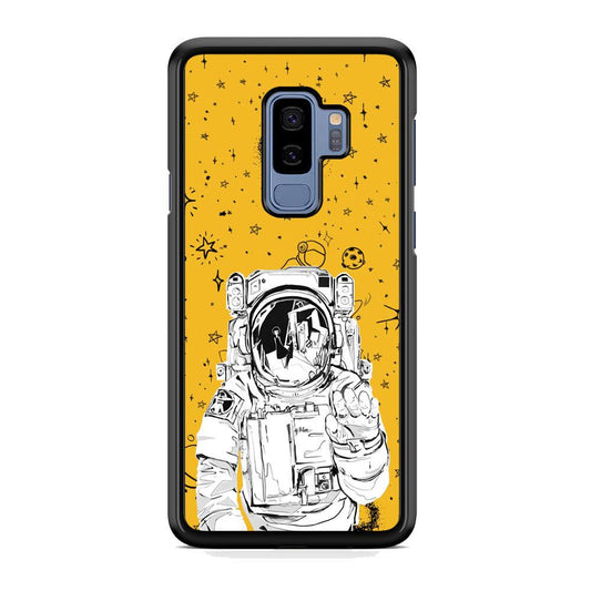 Astronaut Farewell Samsung Galaxy S9 Plus Case-Rubber Black (2D Case)-Oxvistore