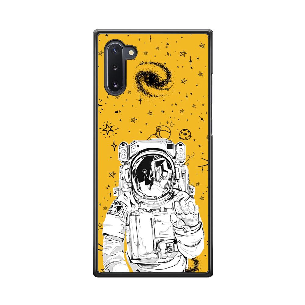 Astronaut Farewell Samsung Galaxy Note 10 Case-Rubber Black (2D Case)-Oxvistore