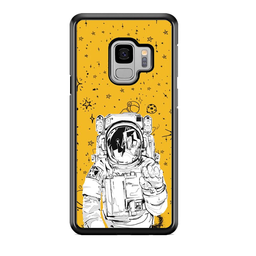 Astronaut Farewell Samsung Galaxy S9 Case-Rubber Black (2D Case)-Oxvistore