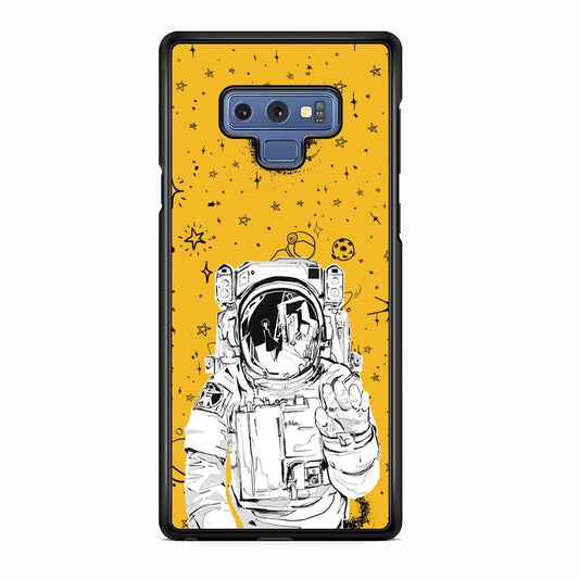 Astronaut Farewell Samsung Galaxy Note 9 Case-Rubber Black (2D Case)-Oxvistore