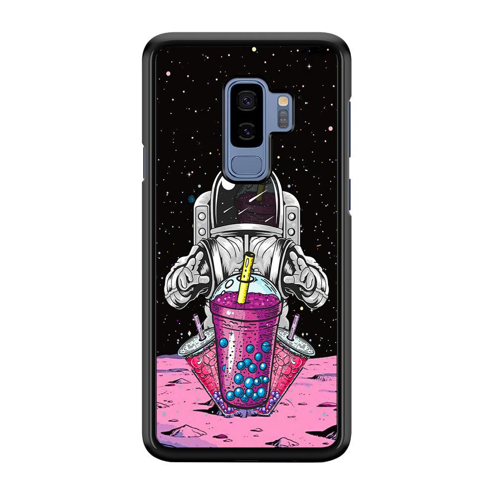Astronaut and Magic Bubble Ice Samsung Galaxy S9 Plus Case-Rubber Black (2D Case)-Oxvistore