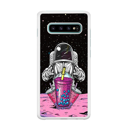 Astronaut and Magic Bubble Ice Samsung Galaxy S10 Case-Oxvistore