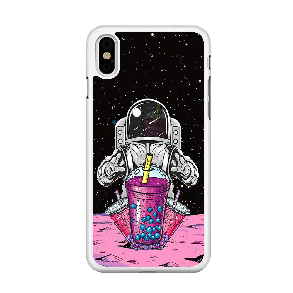 Astronaut and Magic Bubble Ice iPhone X Case-Oxvistore