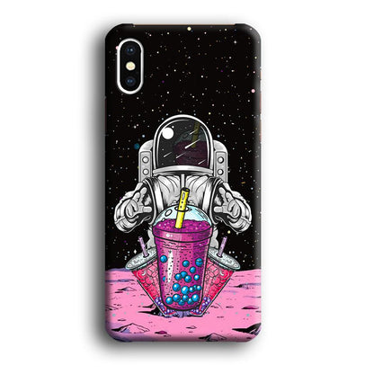 Astronaut and Magic Bubble Ice iPhone X Case-Oxvistore