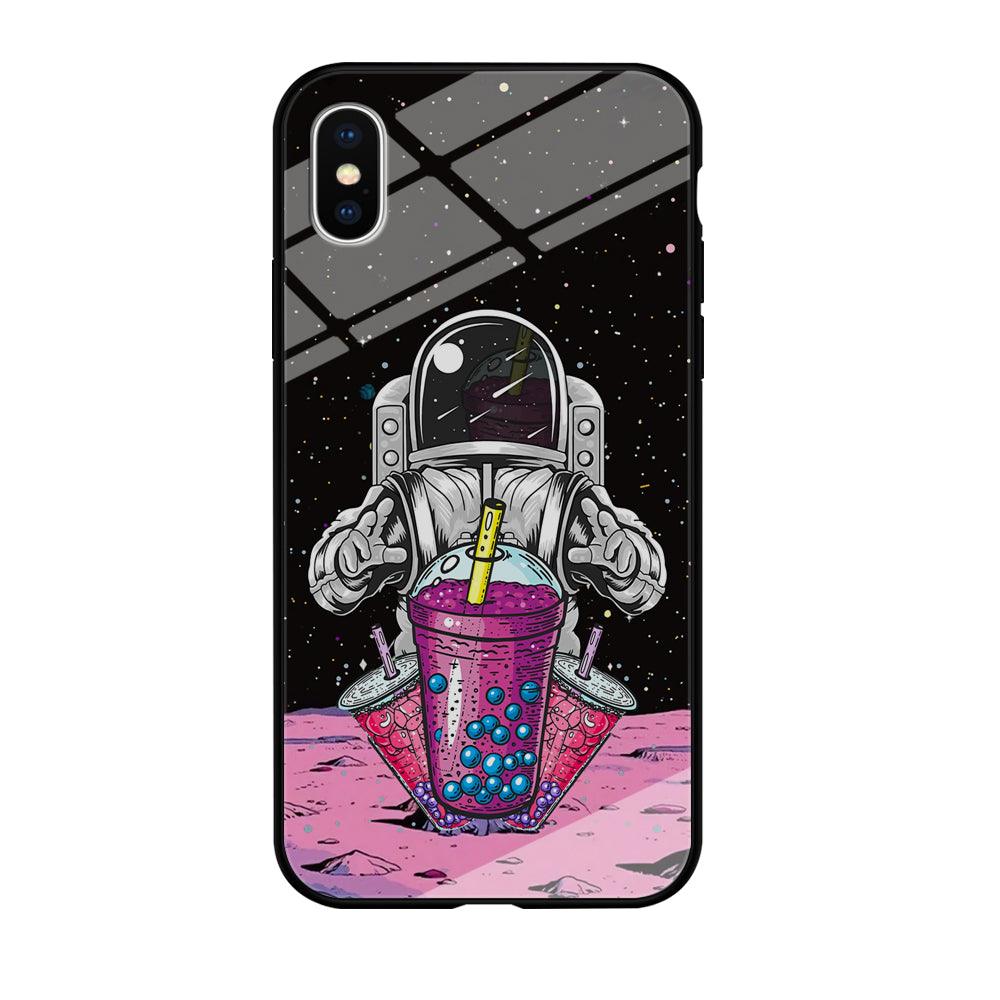 Astronaut and Magic Bubble Ice iPhone X Case-Oxvistore