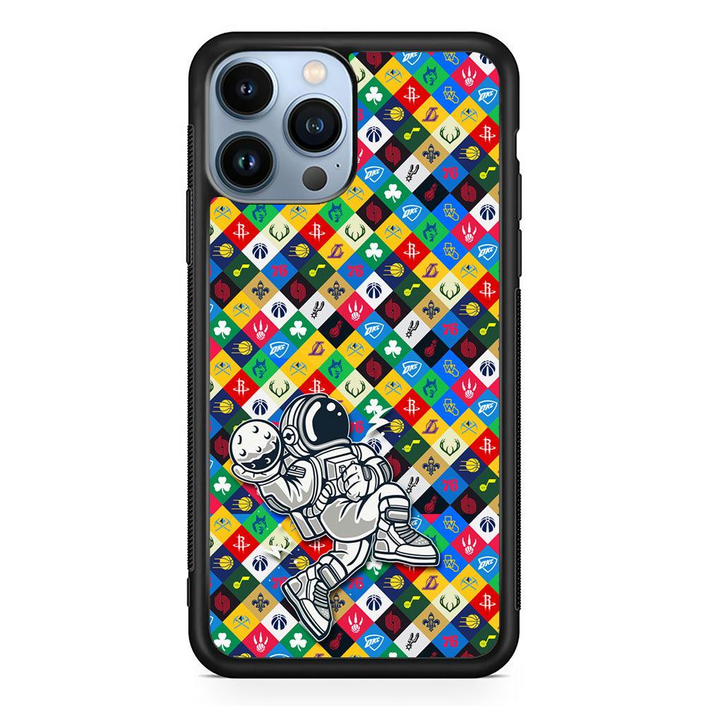 Astronauts Ball of Champion iPhone 13 Pro Max Case-Rubber Black (2D Case)-Oxvistore
