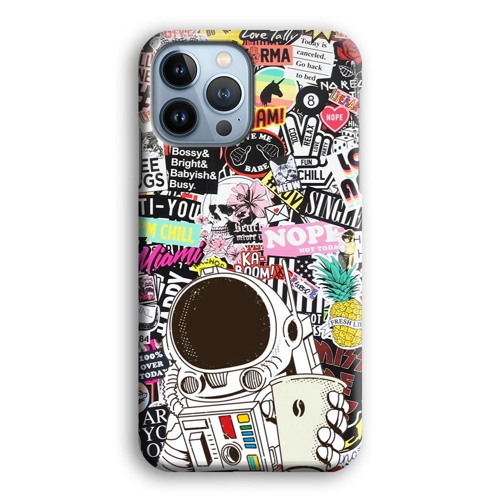 Astronauts Coffee Cheers iPhone 13 Pro Case-Oxvistore