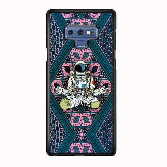 Astronauts Aura of Meditation Samsung Galaxy Note 9 Case-Rubber White (2D Case)-Oxvistore