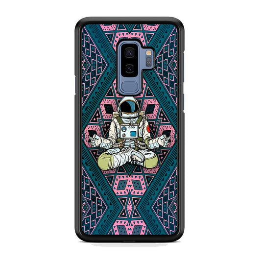 Astronauts Aura of Meditation Samsung Galaxy S9 Plus Case-Rubber Black (2D Case)-Oxvistore