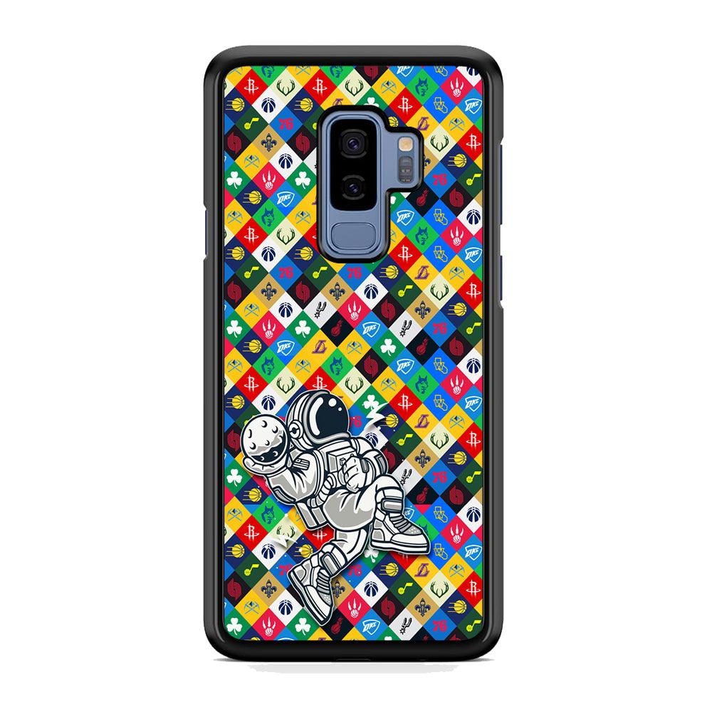 Astronauts Ball of Champion Samsung Galaxy S9 Plus Case-Rubber Black (2D Case)-Oxvistore