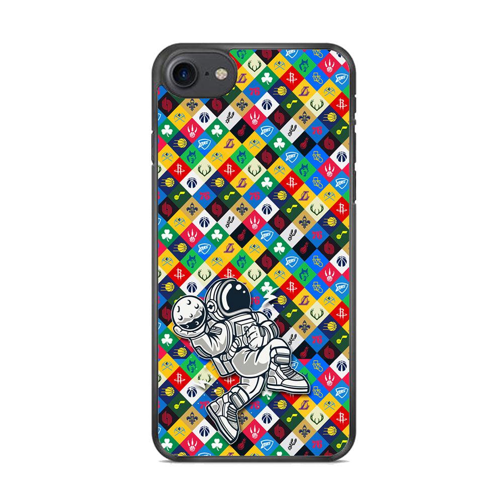 Astronauts Ball of Champion iPhone 7 Case-Rubber White (2D Case)-Oxvistore